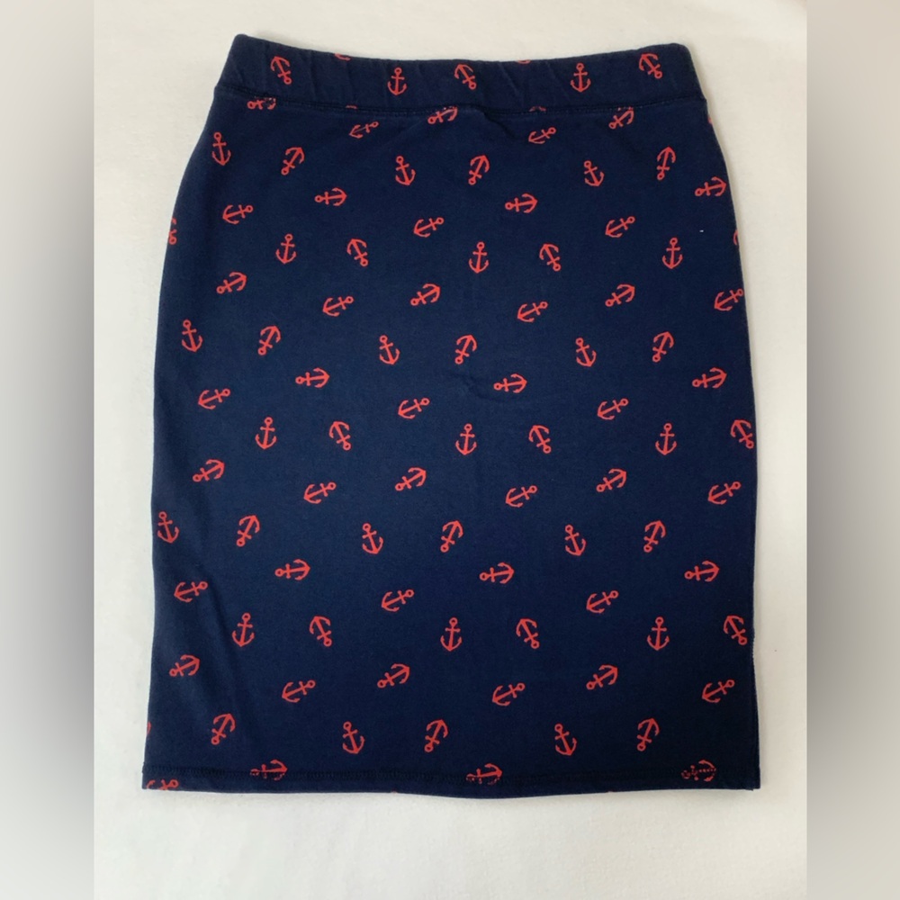 OLD NAVY ANCHOR PRINT PENCIL SKIRT - SZ XS - Picture 1 of 3